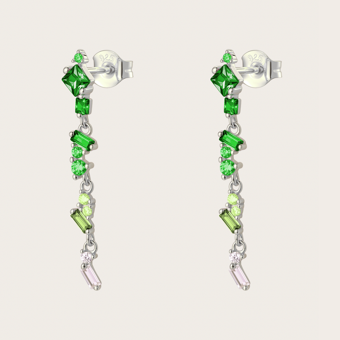 Orecchini Sparkle ARGENTO verde