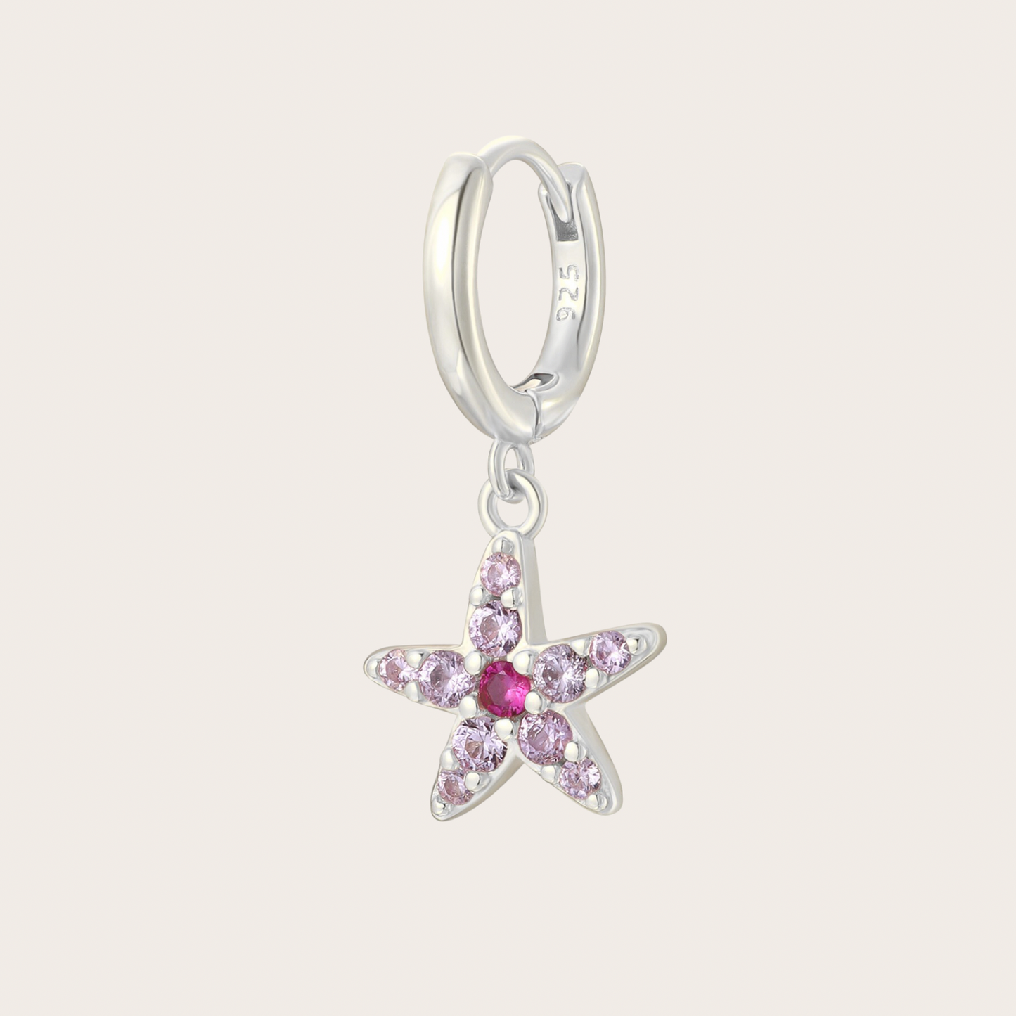 Hoops Wavy Argento Fucsia
