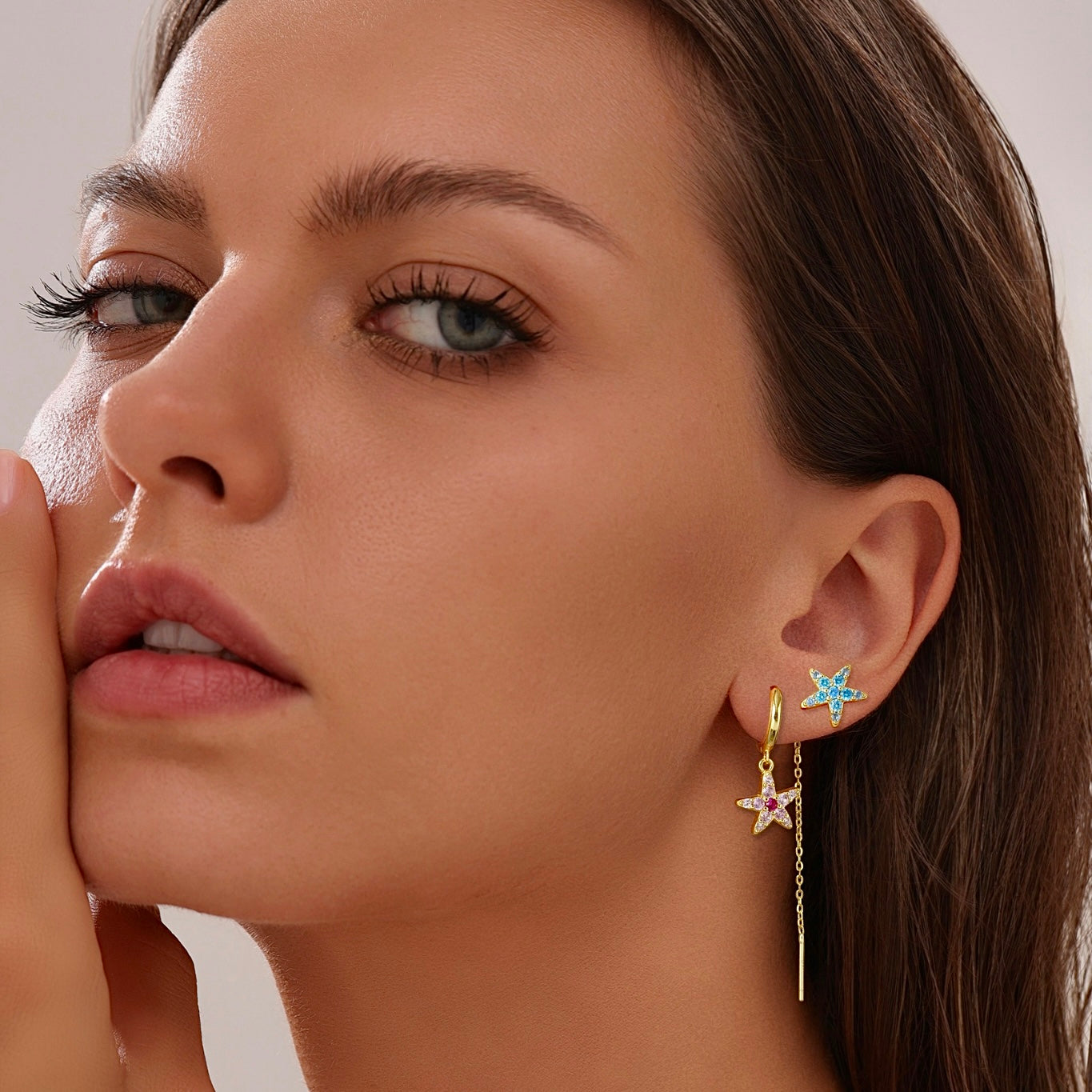 Hoops Wavy Argento Trasparenti