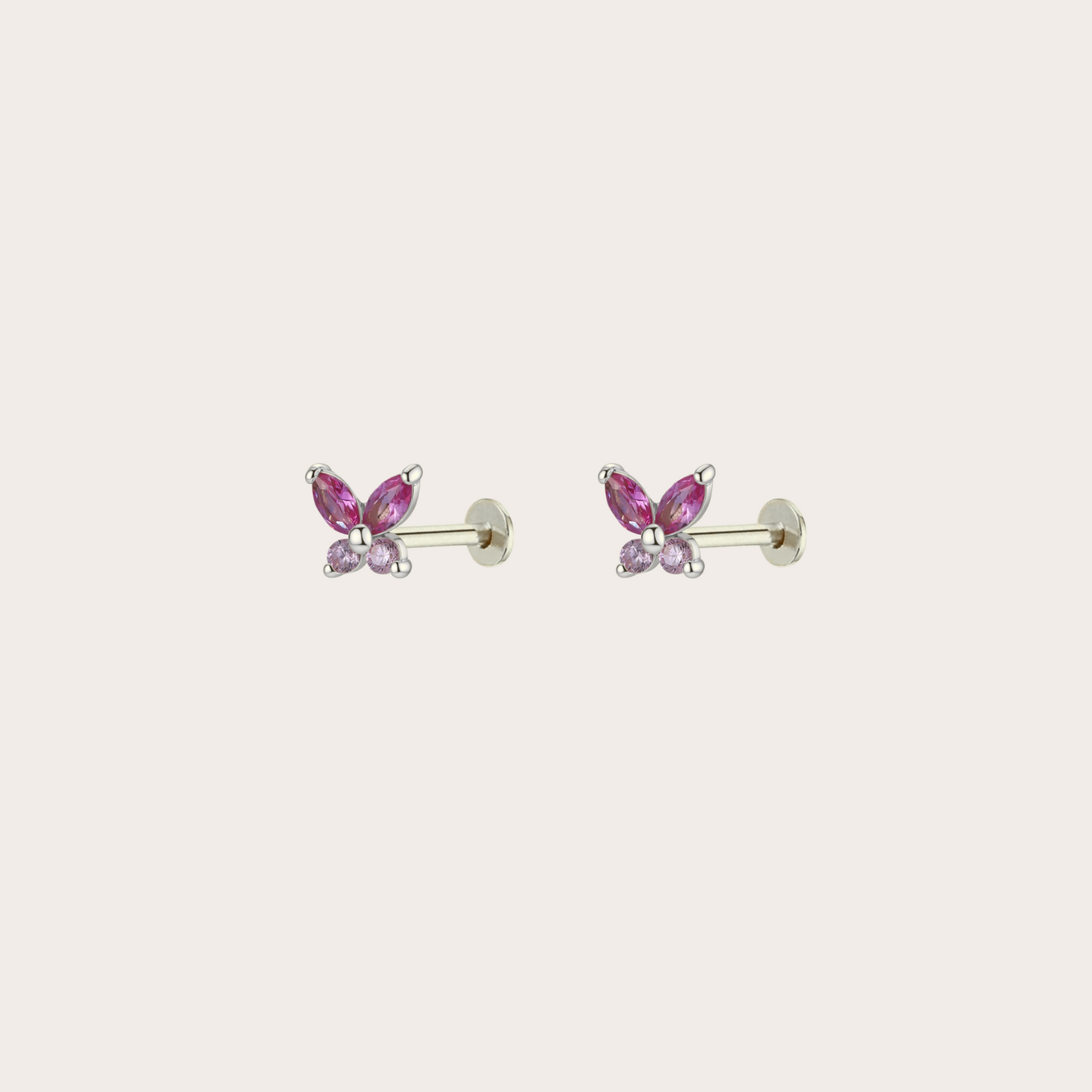 Orecchini Fairy lobo ARGENTO rosa