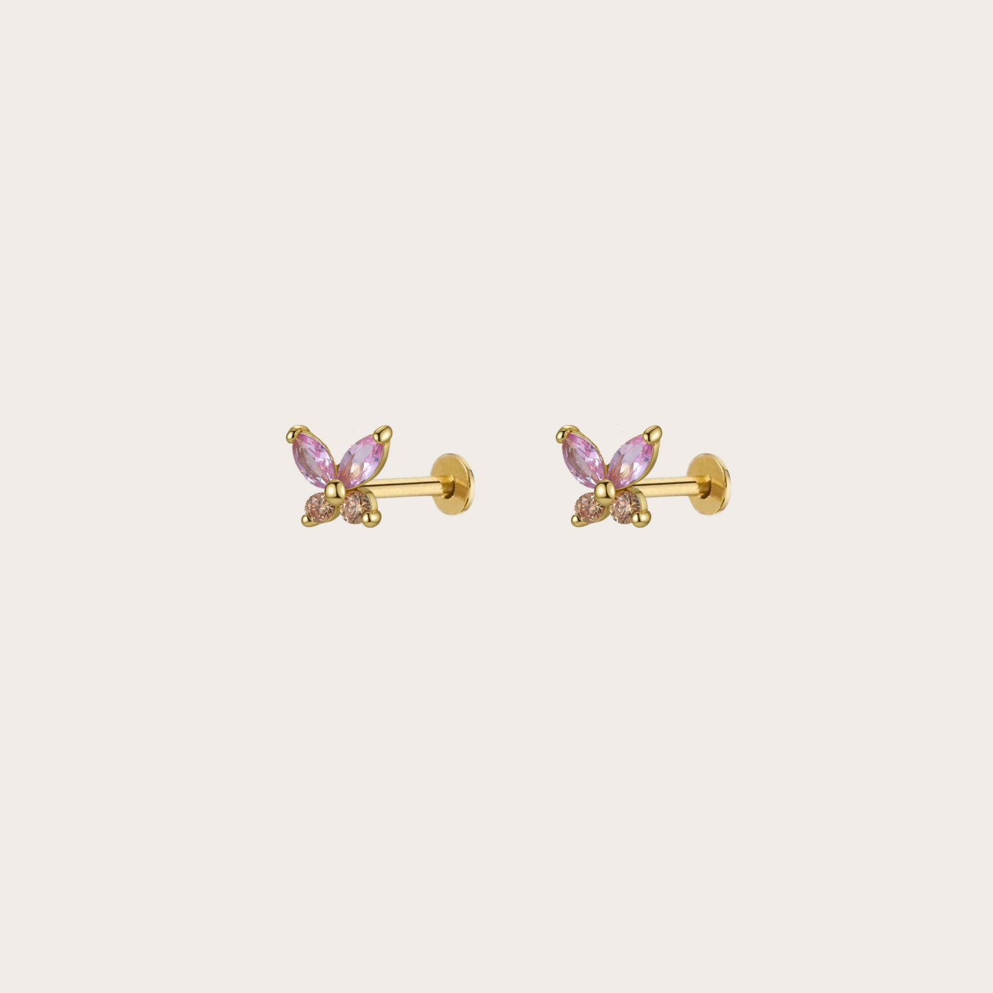 Orecchini Fairy lobo ORO rosa e rame