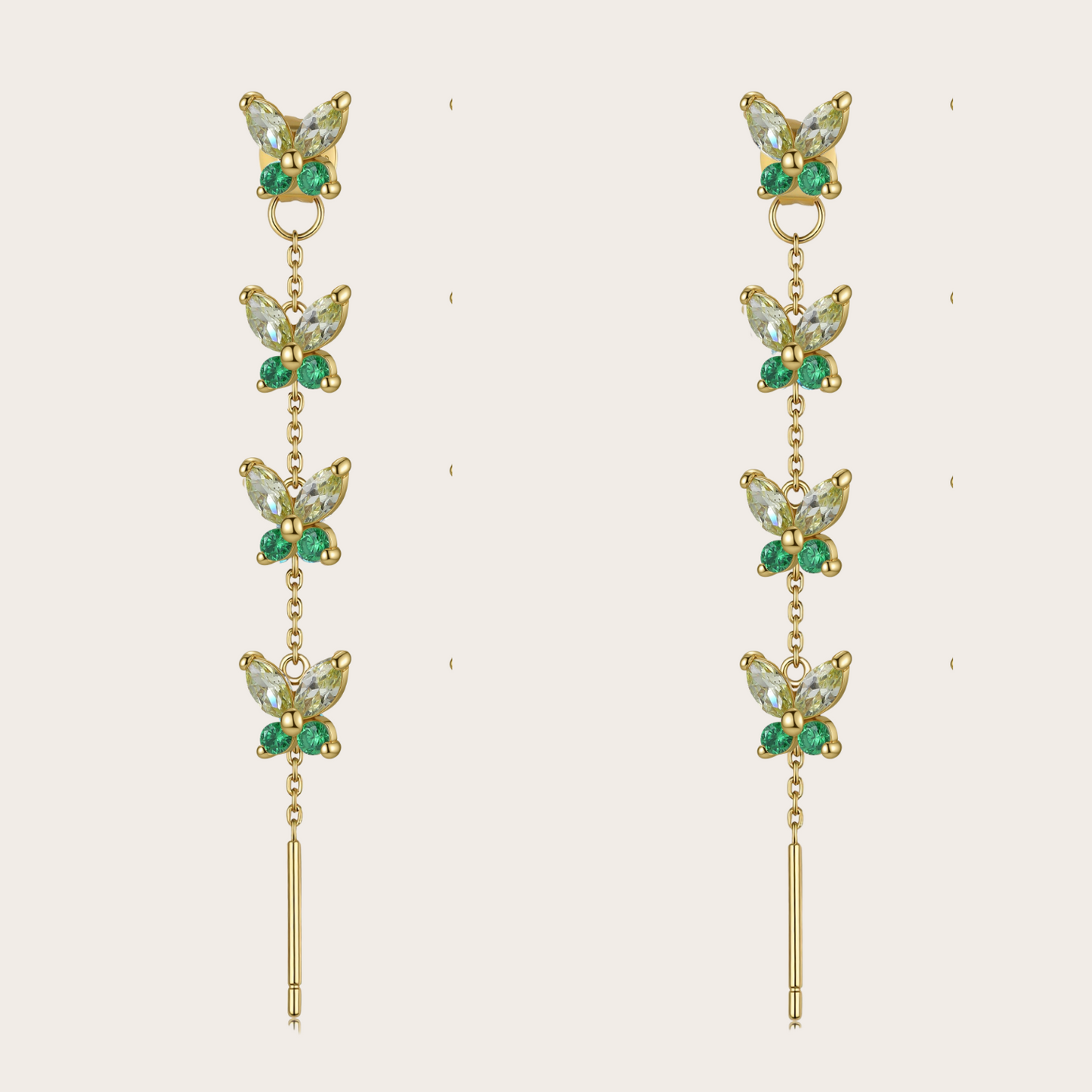 Orecchini Cascata Fairy ORO verde