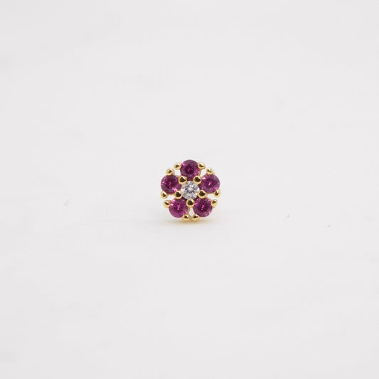 Orecchini Daisy lobo ORO fucsia