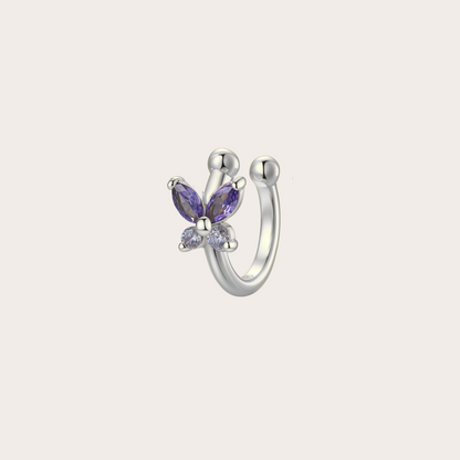 Ear cuff Fairy ARGENTO viola