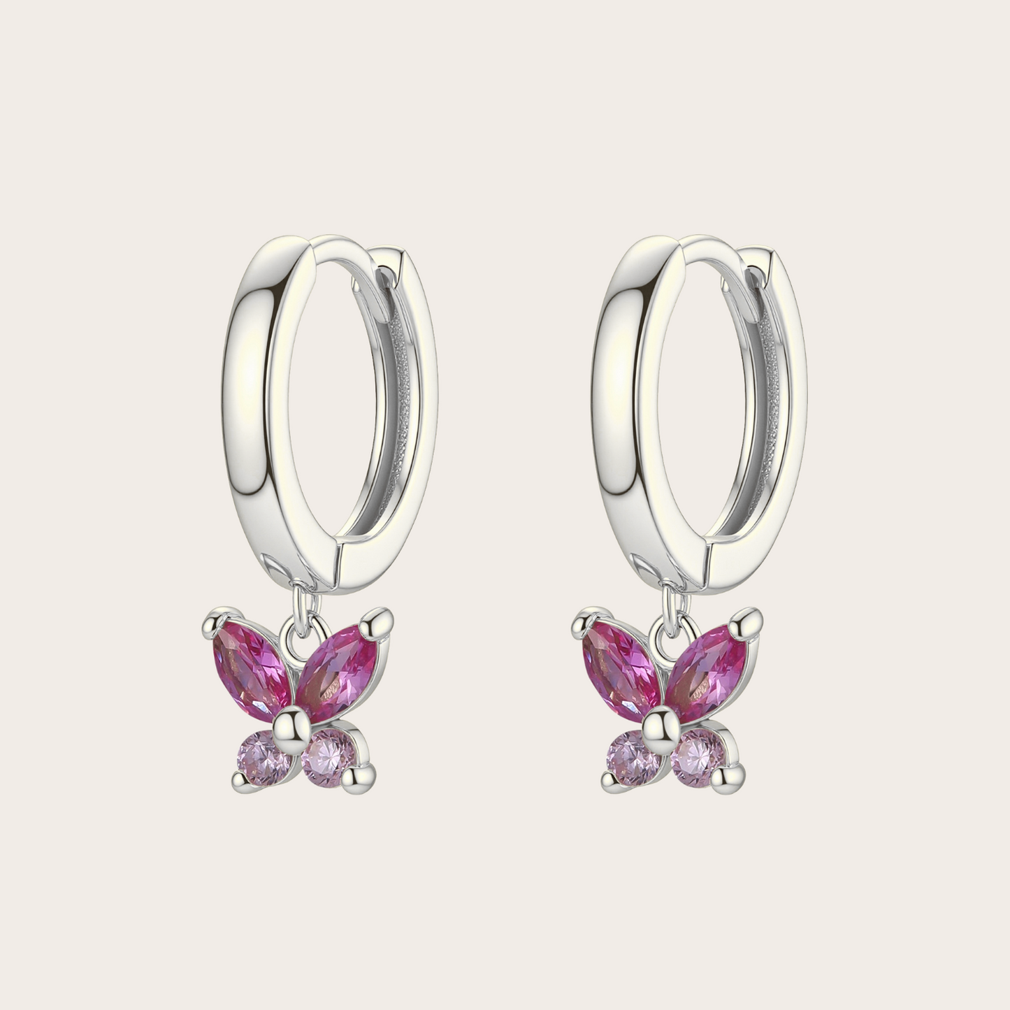 Hoops Fairy ARGENTO fucsia