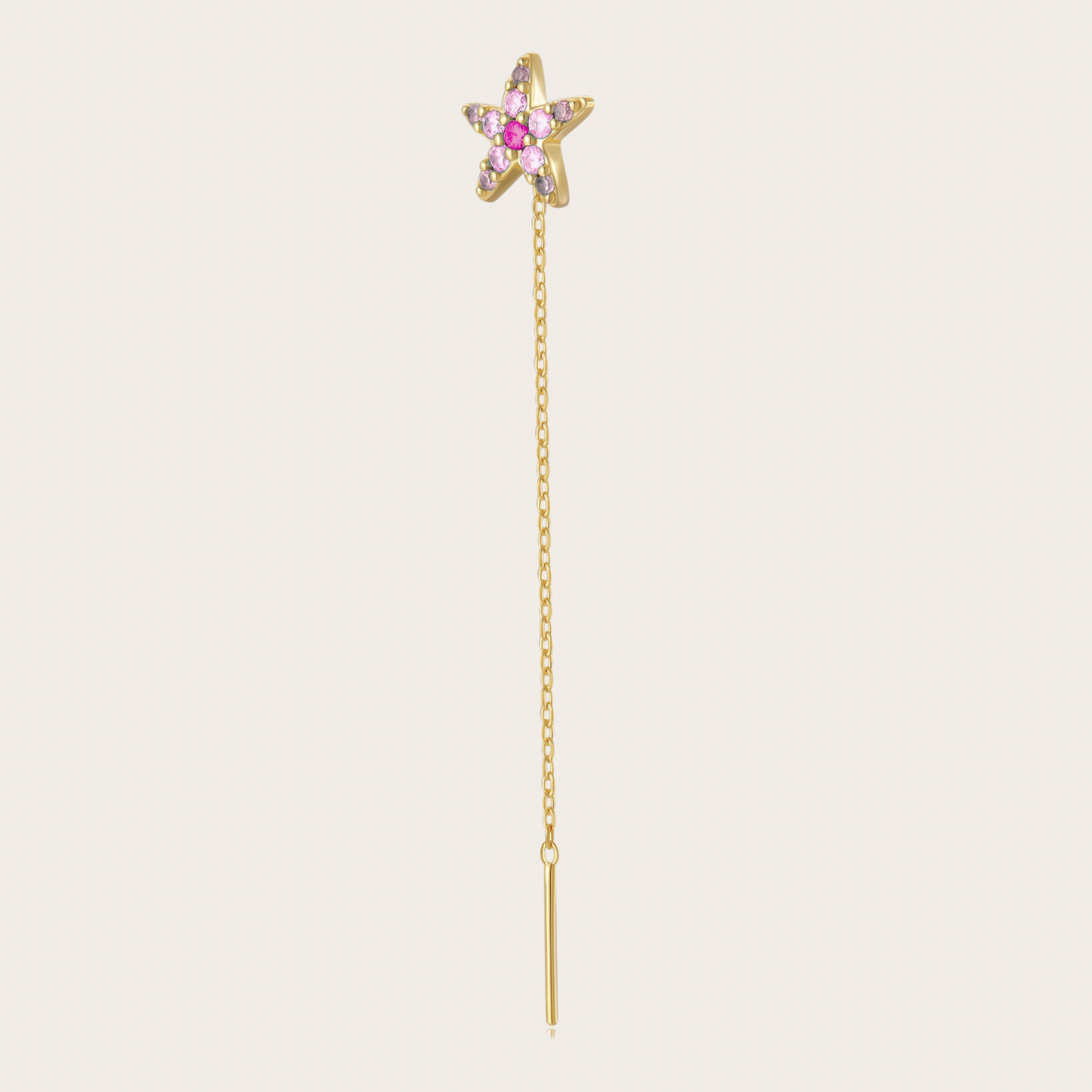 Orecchini Catenina Wavy Oro Rosa