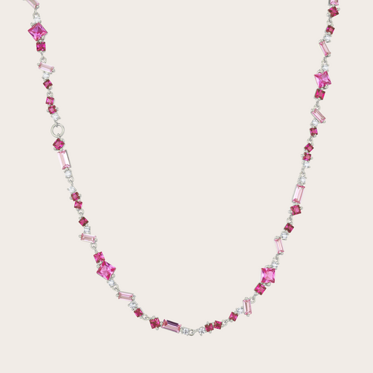 Collana Sparkle Deluxe Argento Rosa