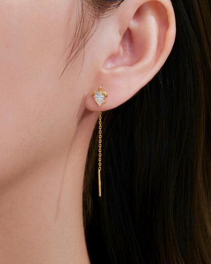 Orecchini catenina Turtle ARGENTO