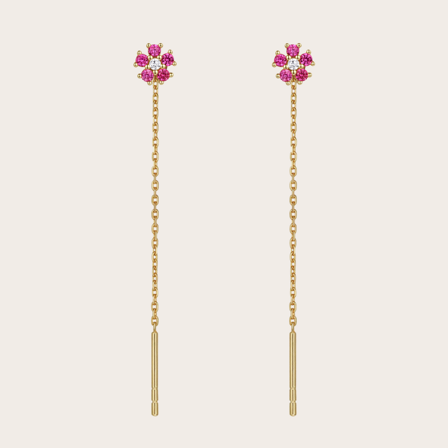 Catenina Daisy ORO fucsia