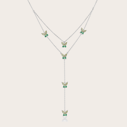 Collana Fairy cascata ARGENTO verde