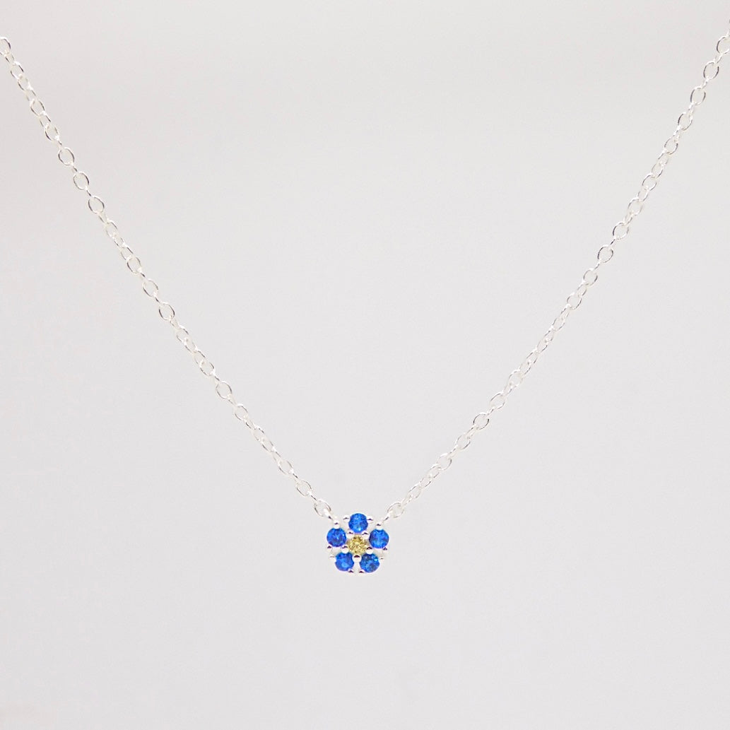 Collana Daisy ARGENTO blu