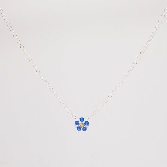 Collana Daisy ARGENTO blu