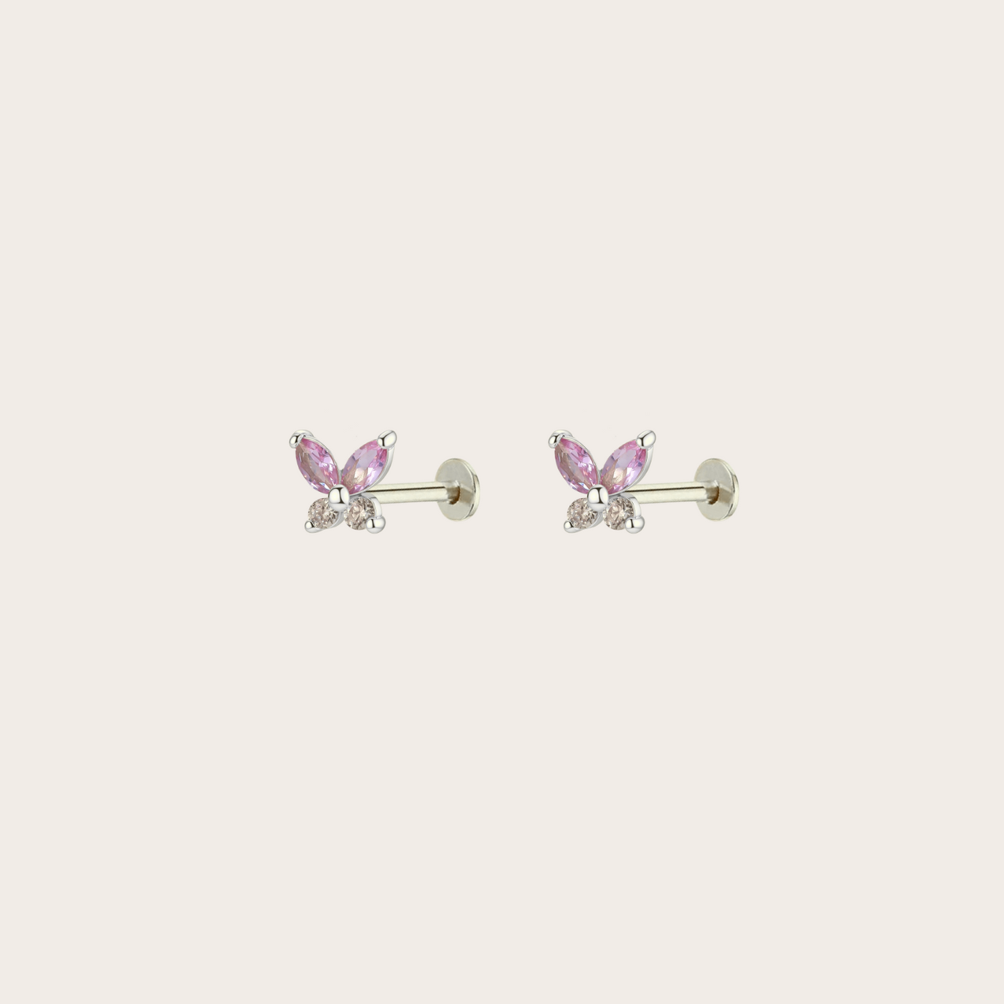 Orecchini Fairy lobo ARGENTO rosa e rame