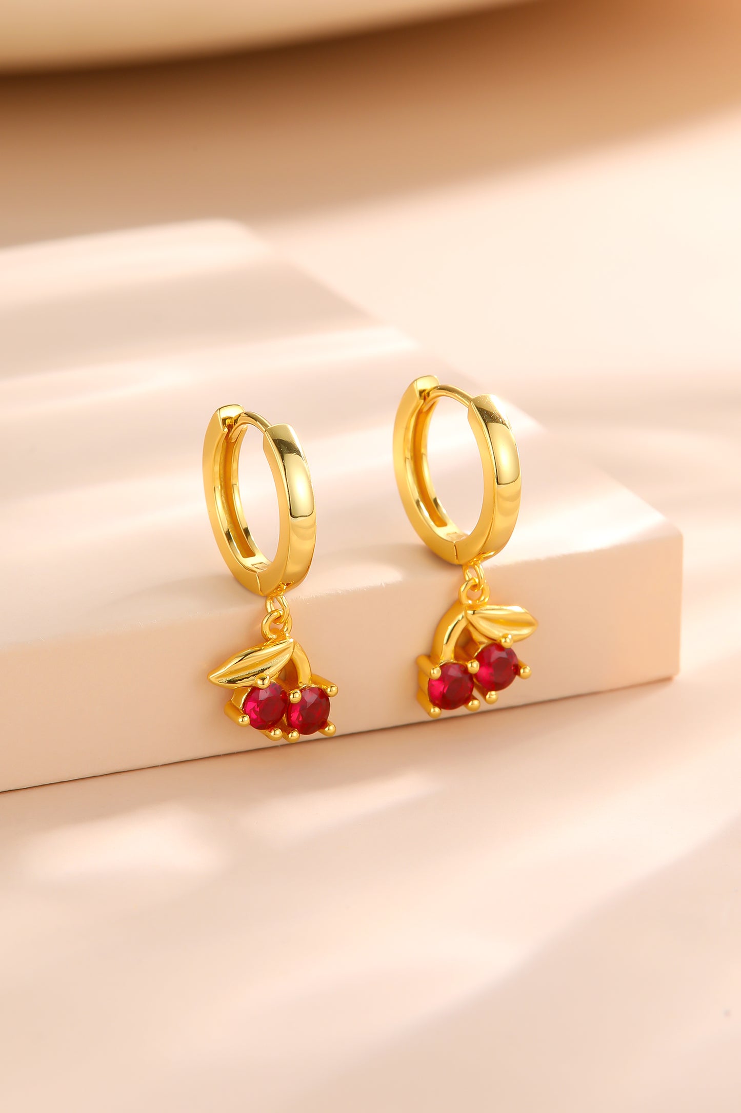 Orecchini Hoops Cherry Oro