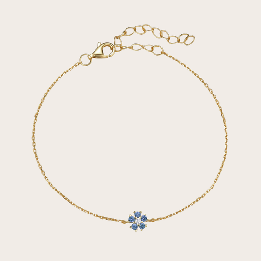 Bracciale Daisy ORO Blu pastello