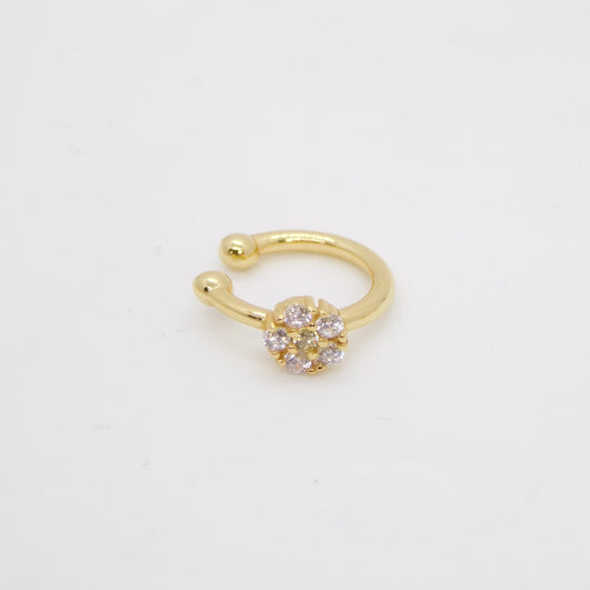 Earcuff Daisy ORO trasparente