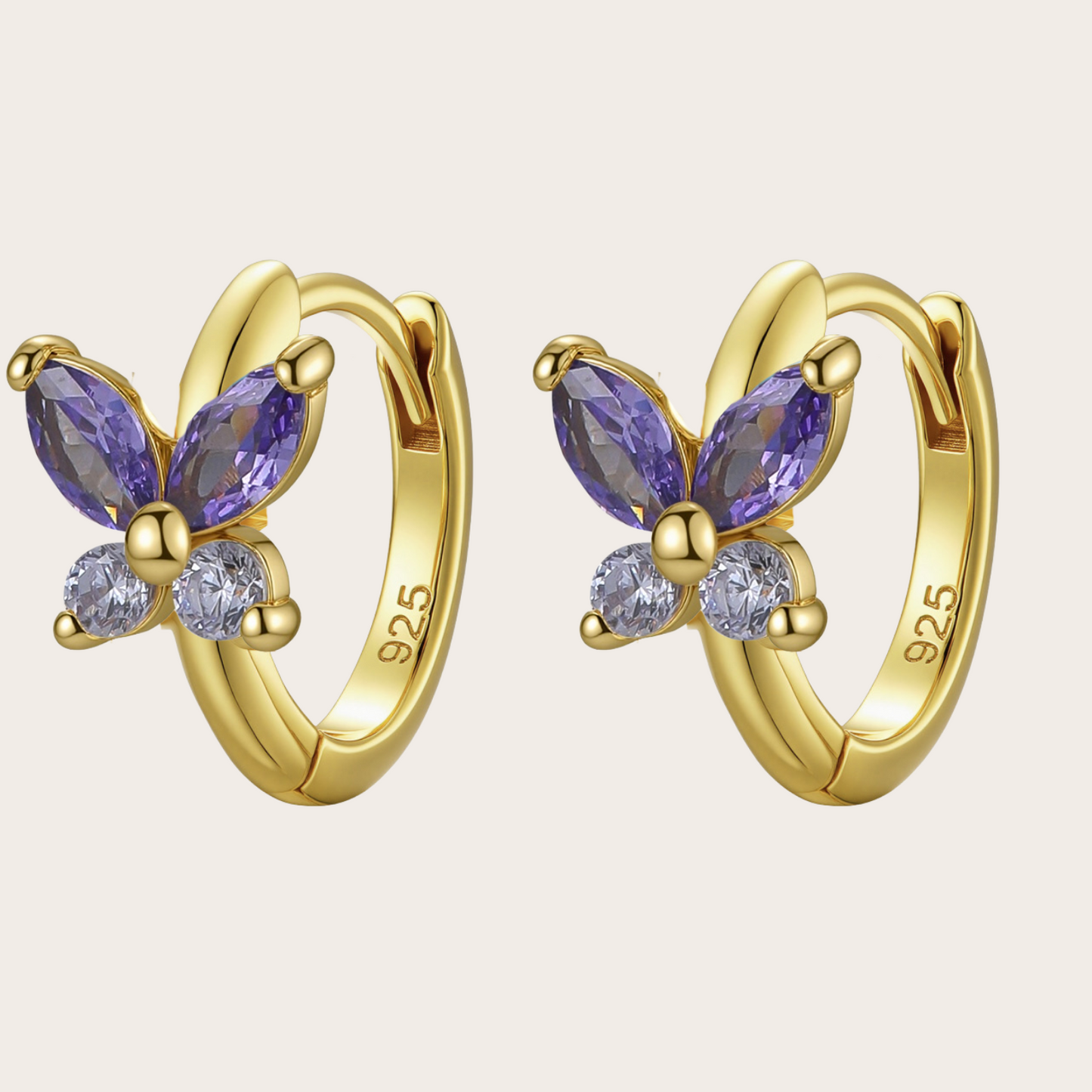 Orecchini a Cerchio Fairy ORO lilla