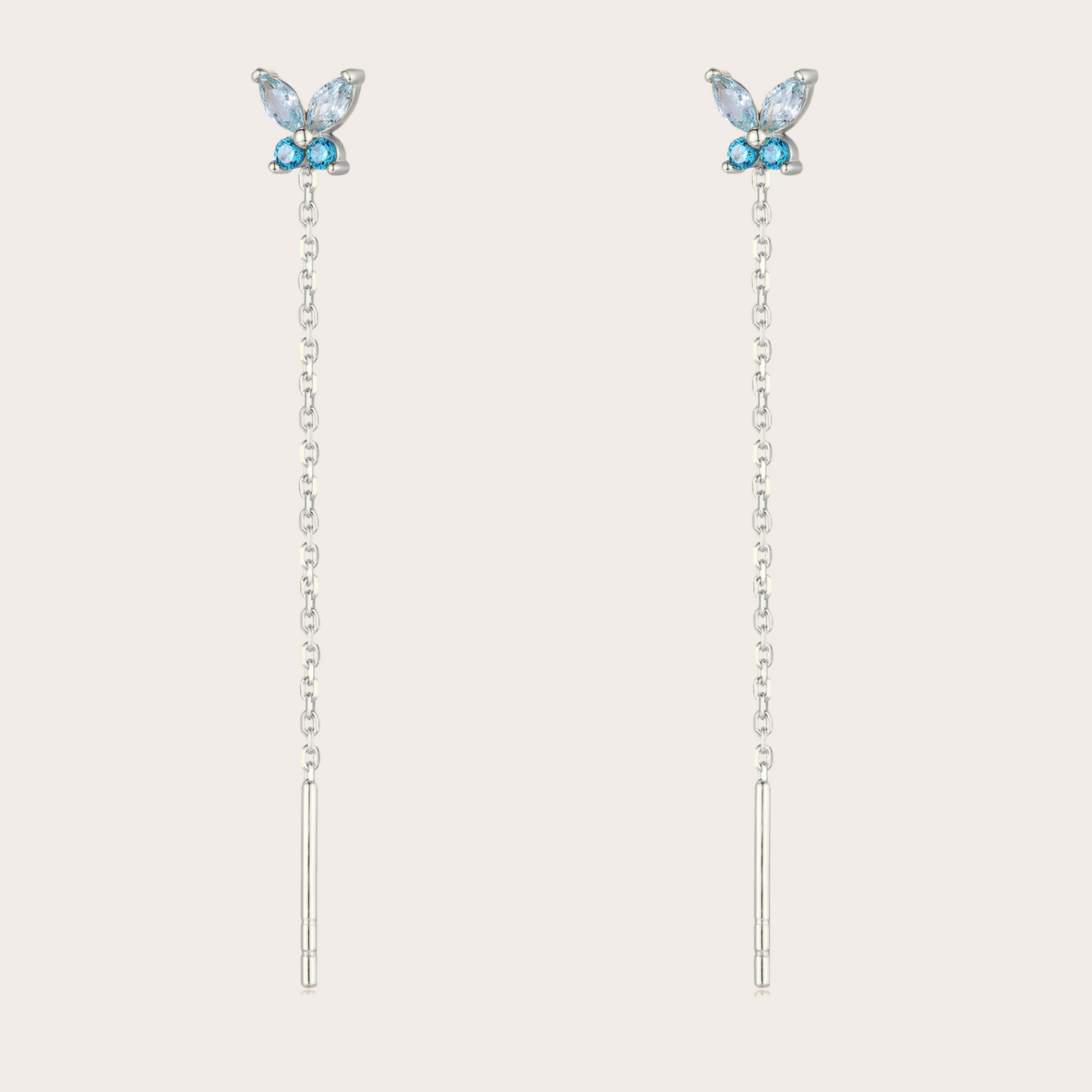 Orecchini Catenina Fairy ARGENTO azzurro