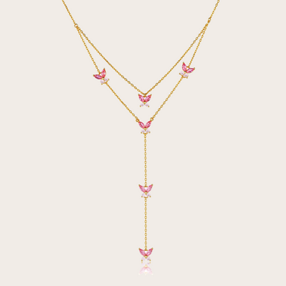 Collana Fairy cascata ORO rosa