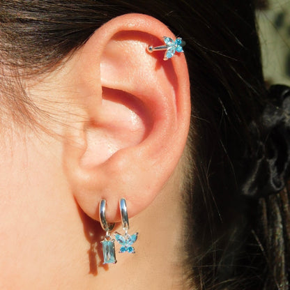 Ear cuff Fairy ORO azzurro