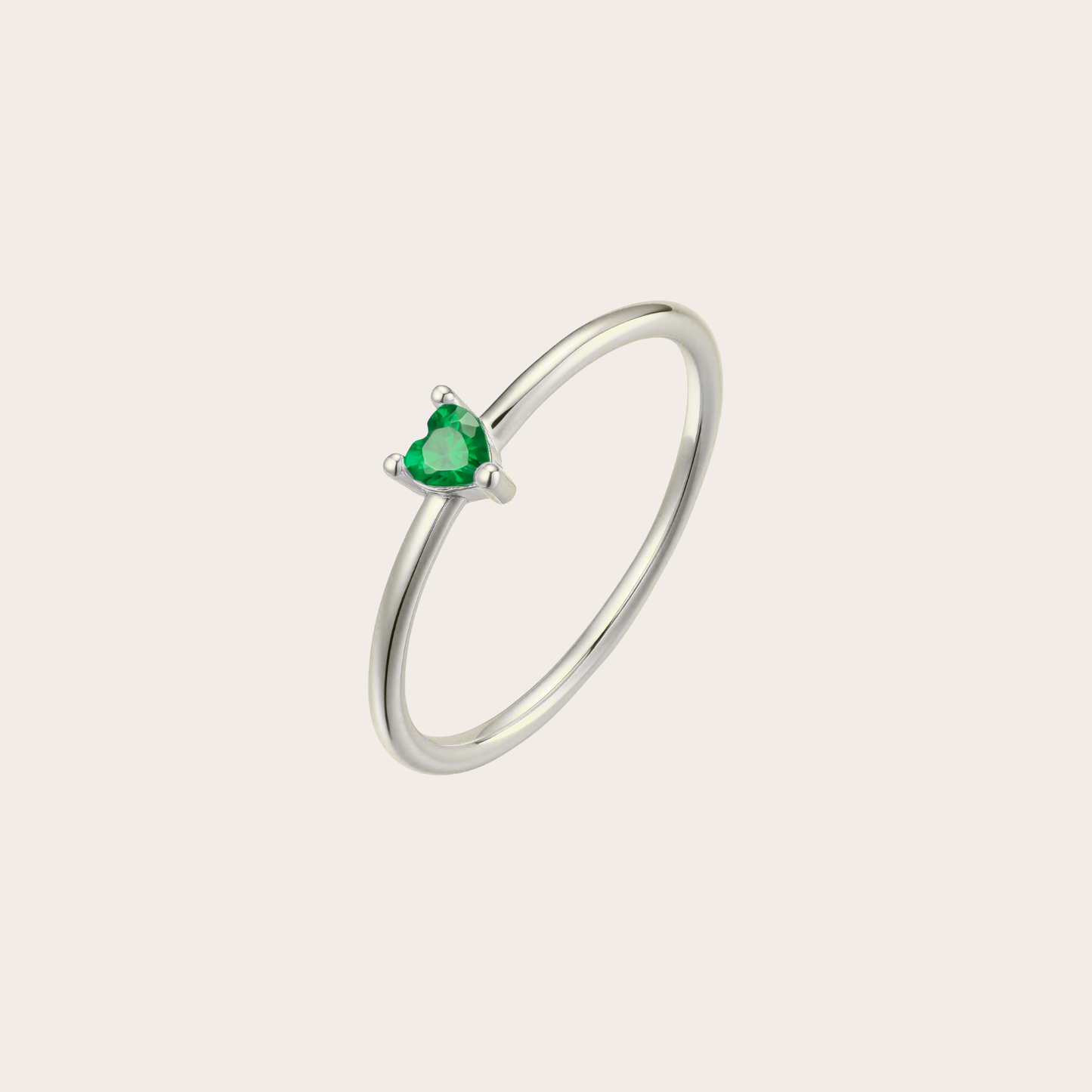 Anello Heartily ARGENTO verde
