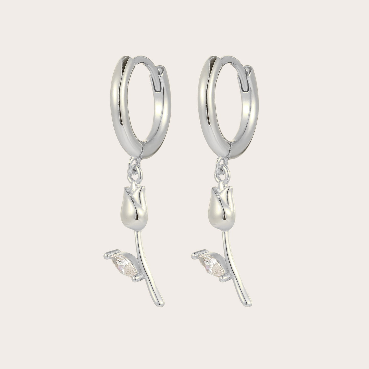 Orecchini Hoops Tulip ARGENTO