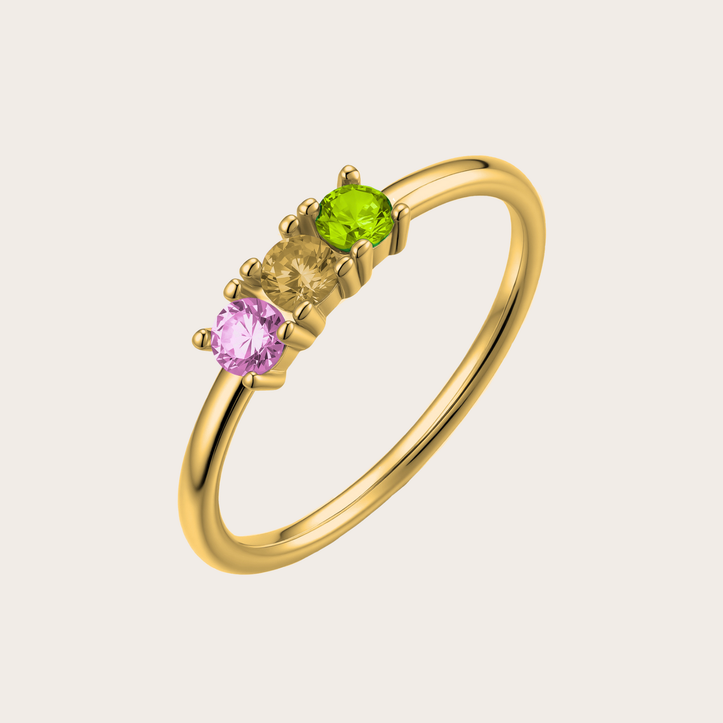 Anello Dreamy ORO rosa, rame, verde mela