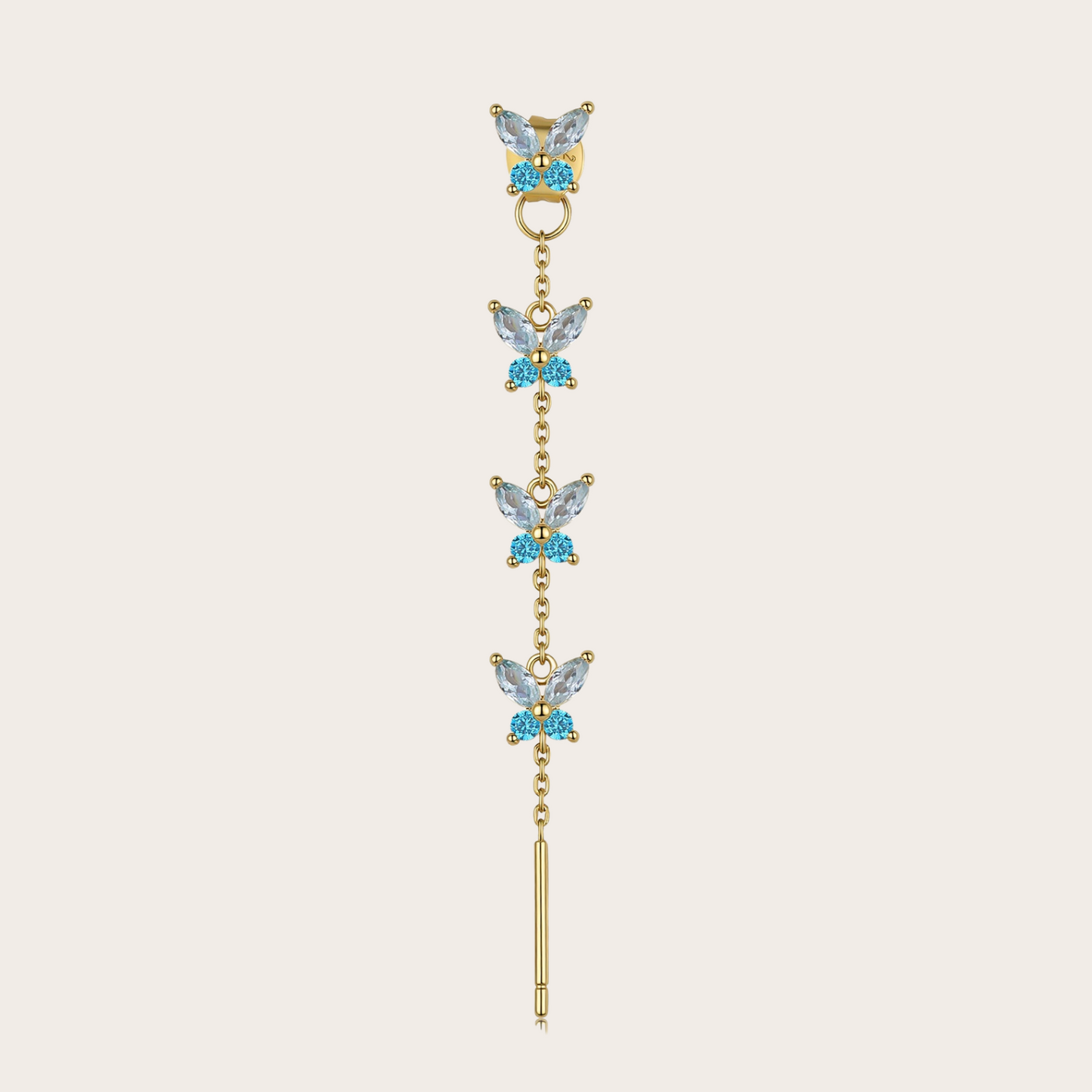 Orecchini Cascata Fairy ORO azzurro