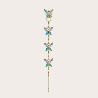 Orecchini Cascata Fairy ORO azzurro