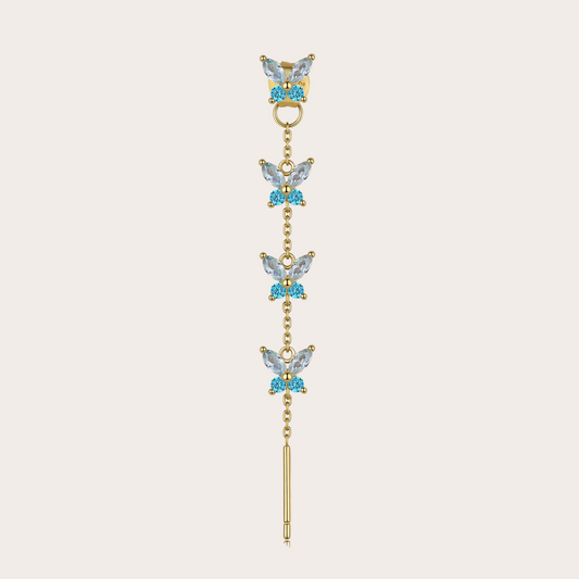 Orecchini Cascata Fairy ORO azzurro