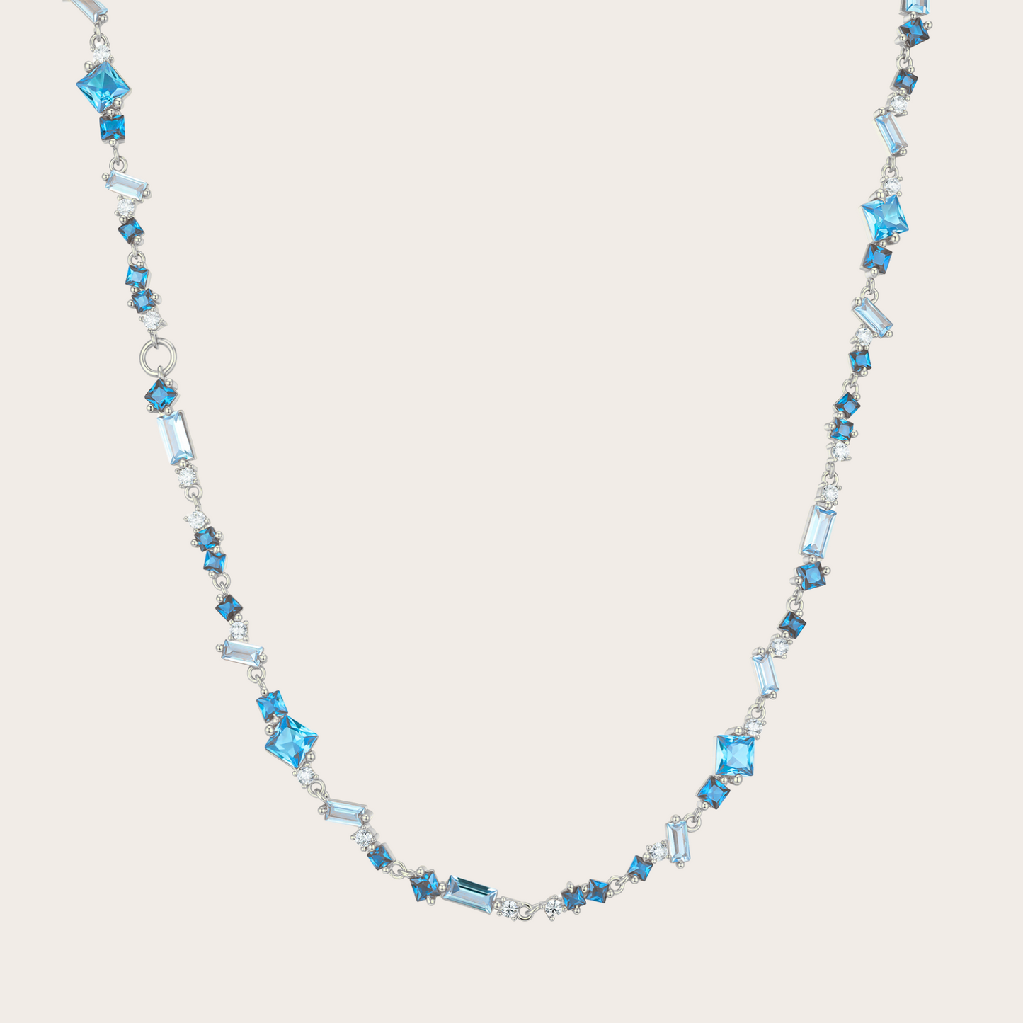 Collana Sparkle Deluxe Argento Azzurra