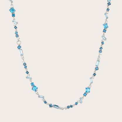 Collana Sparkle Deluxe Argento Azzurra