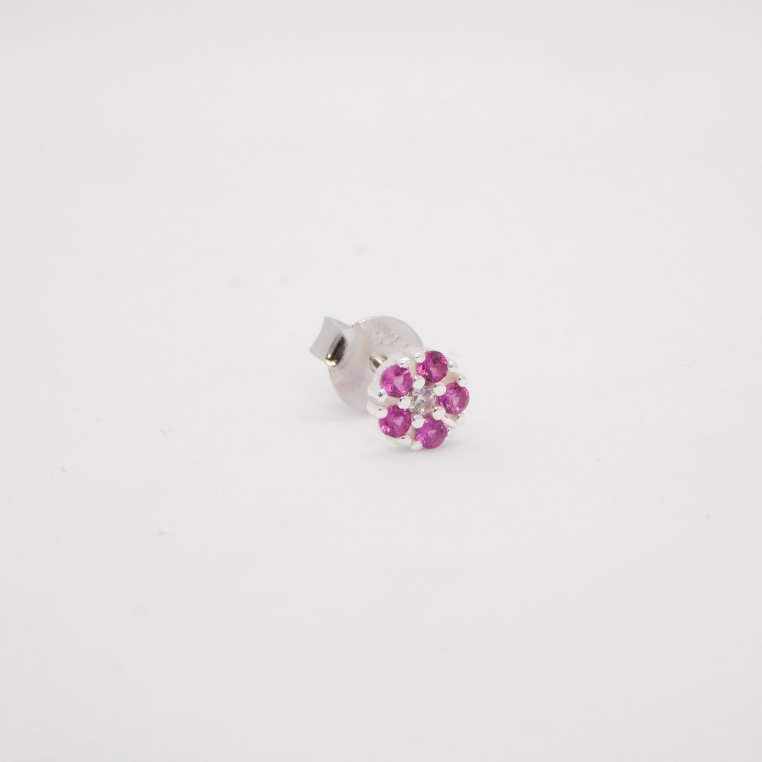 Orecchini Daisy lobo ARGENTO fucsia