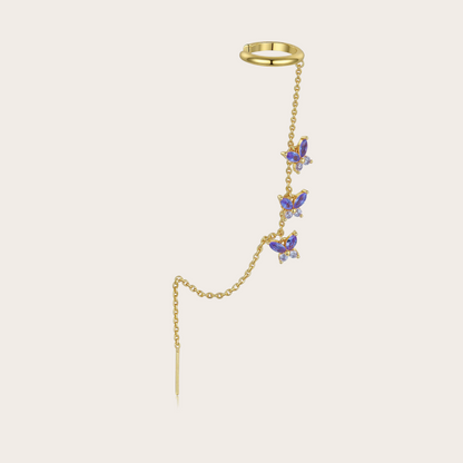 Ear cuff-orecchino Fairy ORO Viola