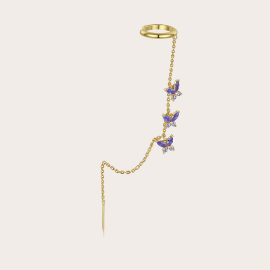 Ear cuff-orecchino Fairy ORO Viola