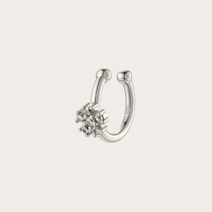 Ear cuff Daisy ARGENTO trasparente