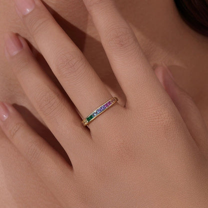 Anello Rainbow Argento