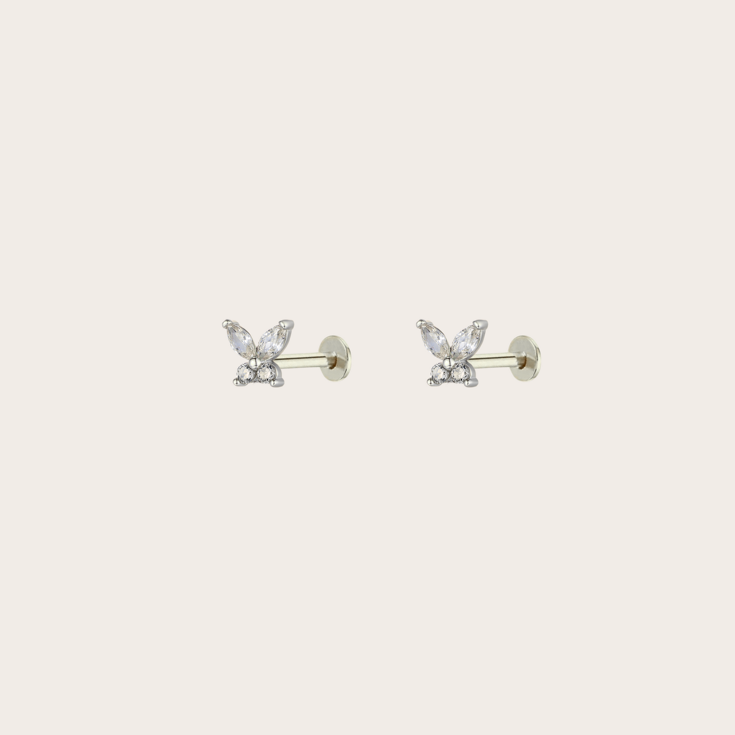 Orecchini Fairy lobo ARGENTO trasparente
