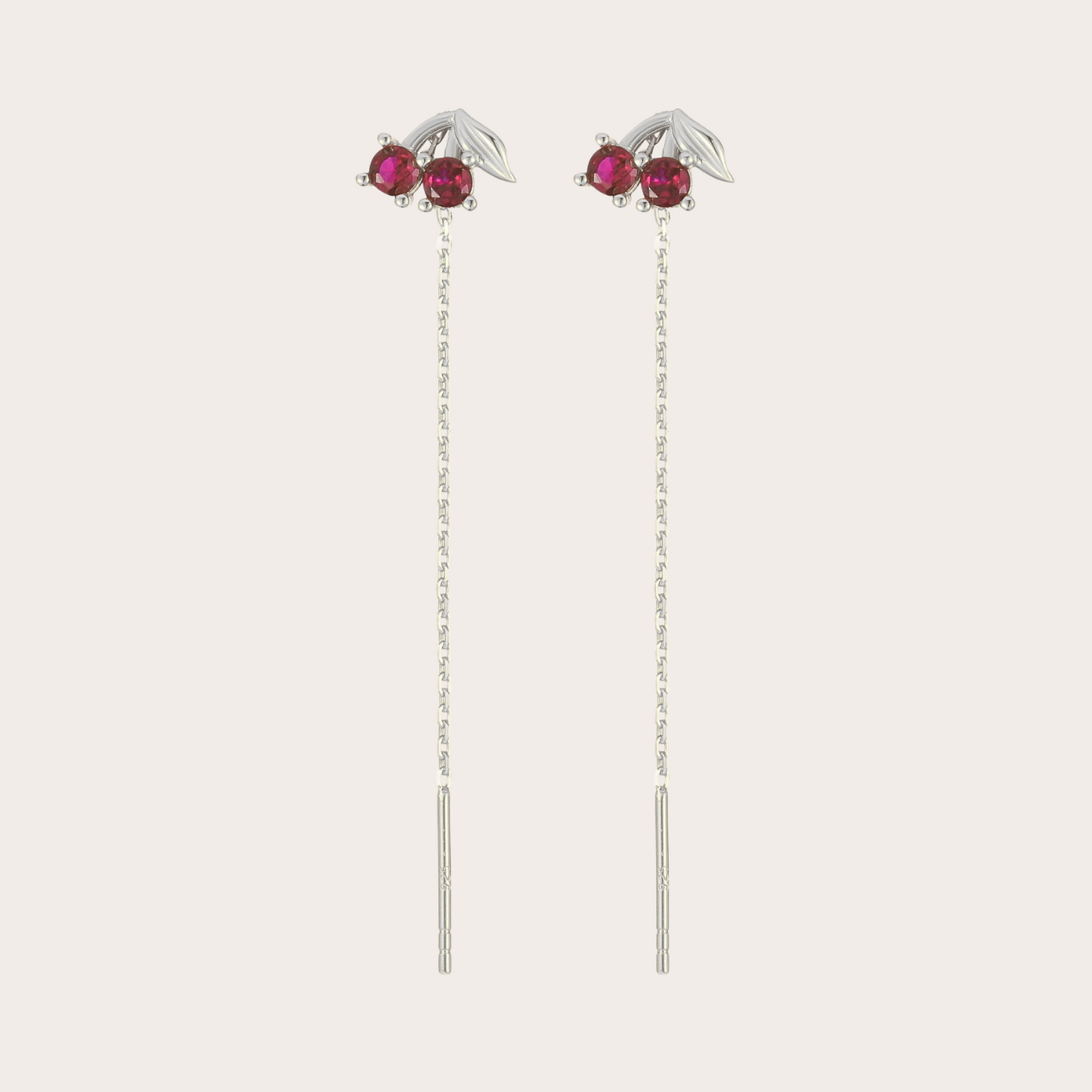 Orecchini Catenina Cherry Argento