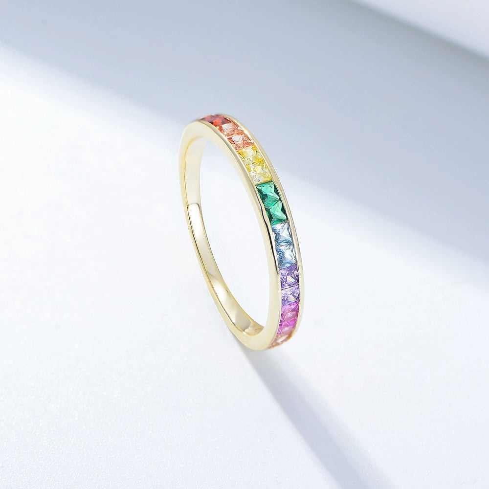 Anello Rainbow Argento