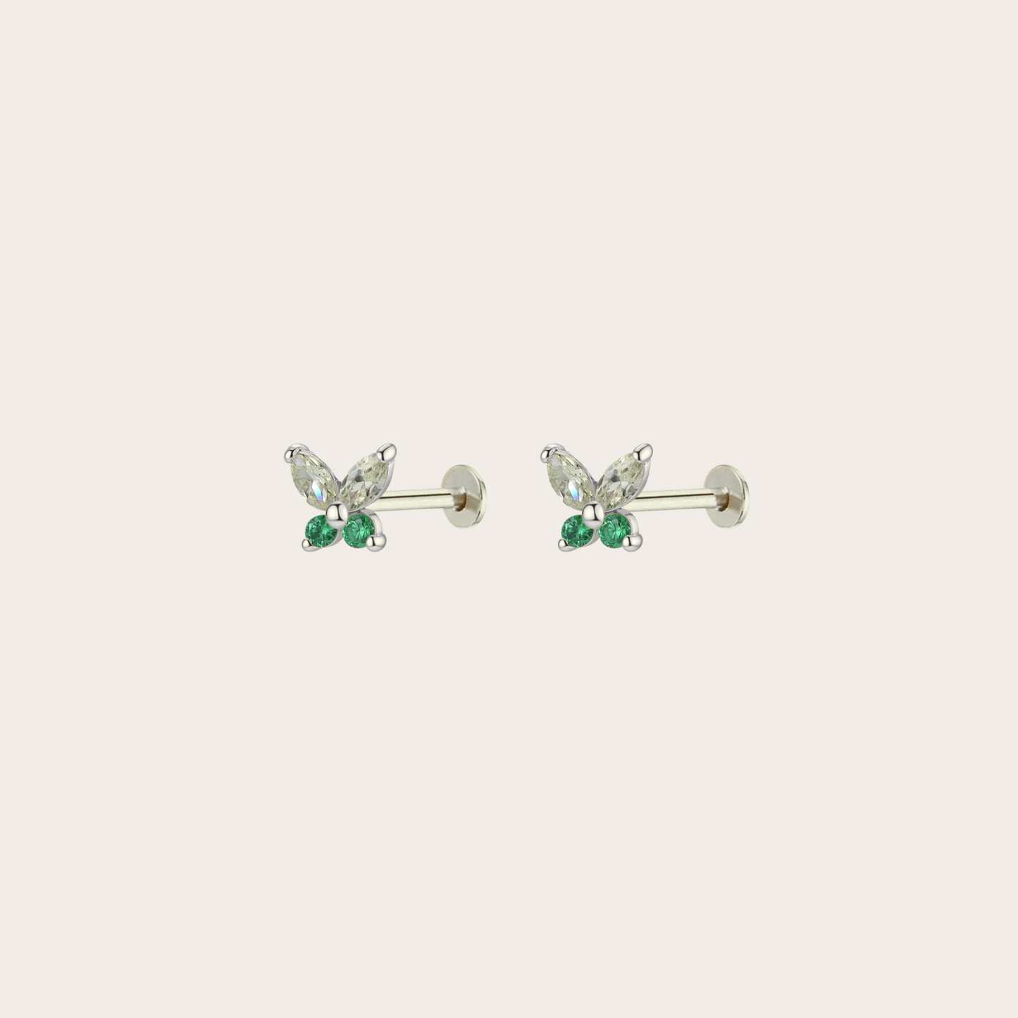 Orecchini Fairy lobo ARGENTO verde