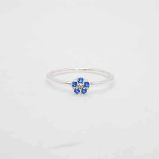 Anello Daisy ARGENTO blu (PREORDINE)