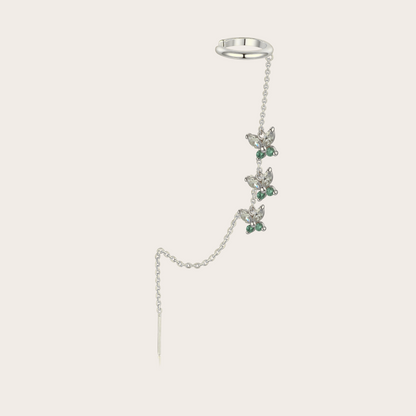Ear cuff-orecchino Fairy ARGENTO Verde