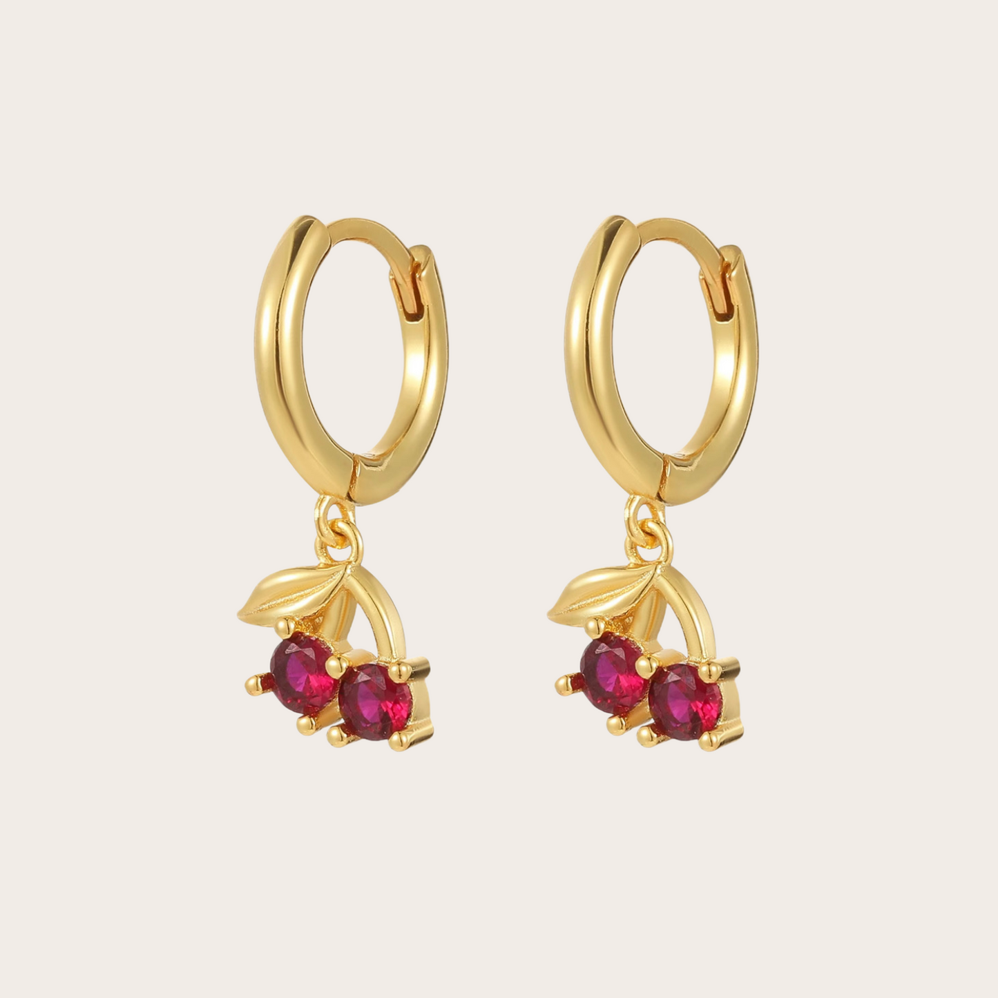Orecchini Hoops Cherry Oro