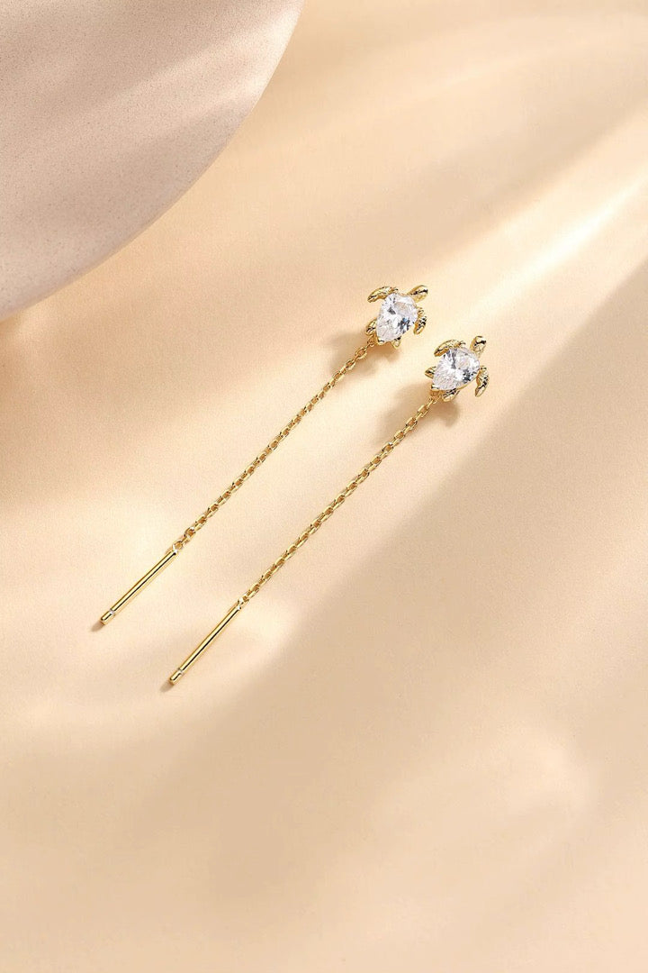 Orecchini catenina Turtle ARGENTO