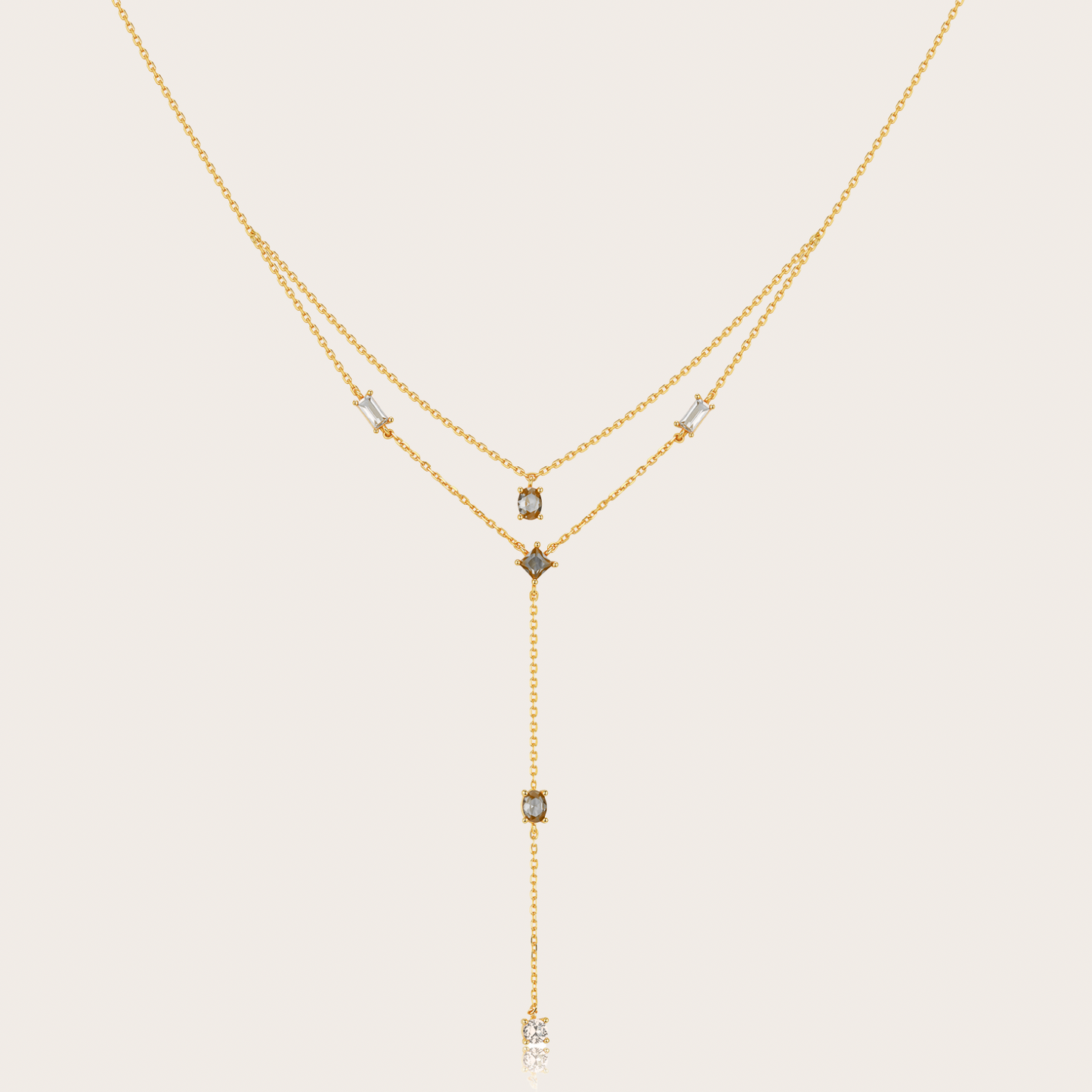 Collana Sparkle cascata ORO trasparente