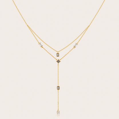 Collana Sparkle cascata ORO trasparente