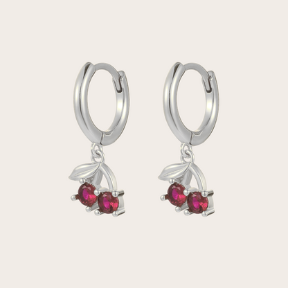 Orecchini Hoops Cherry Argento