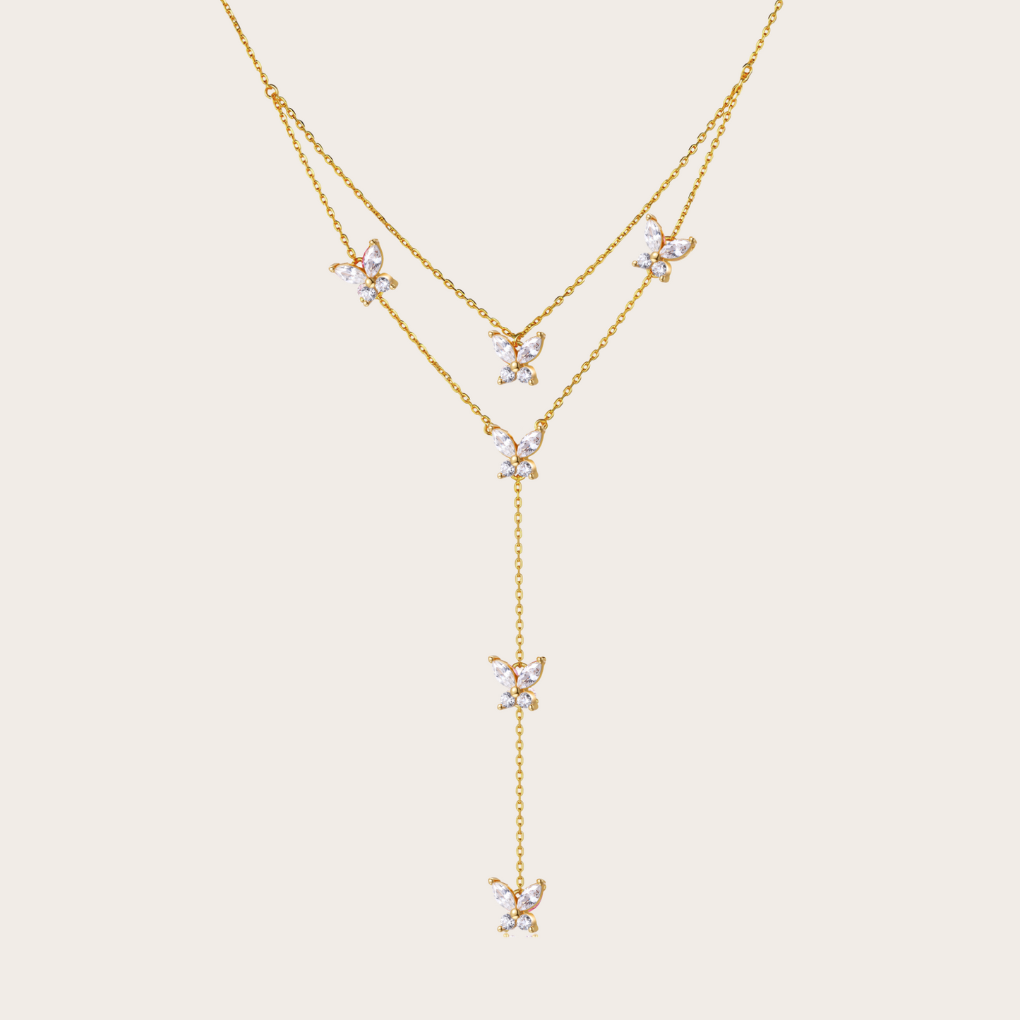 Collana Fairy cascata ORO trasparente