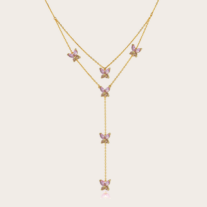Collana Fairy cascata ORO rosa e rame